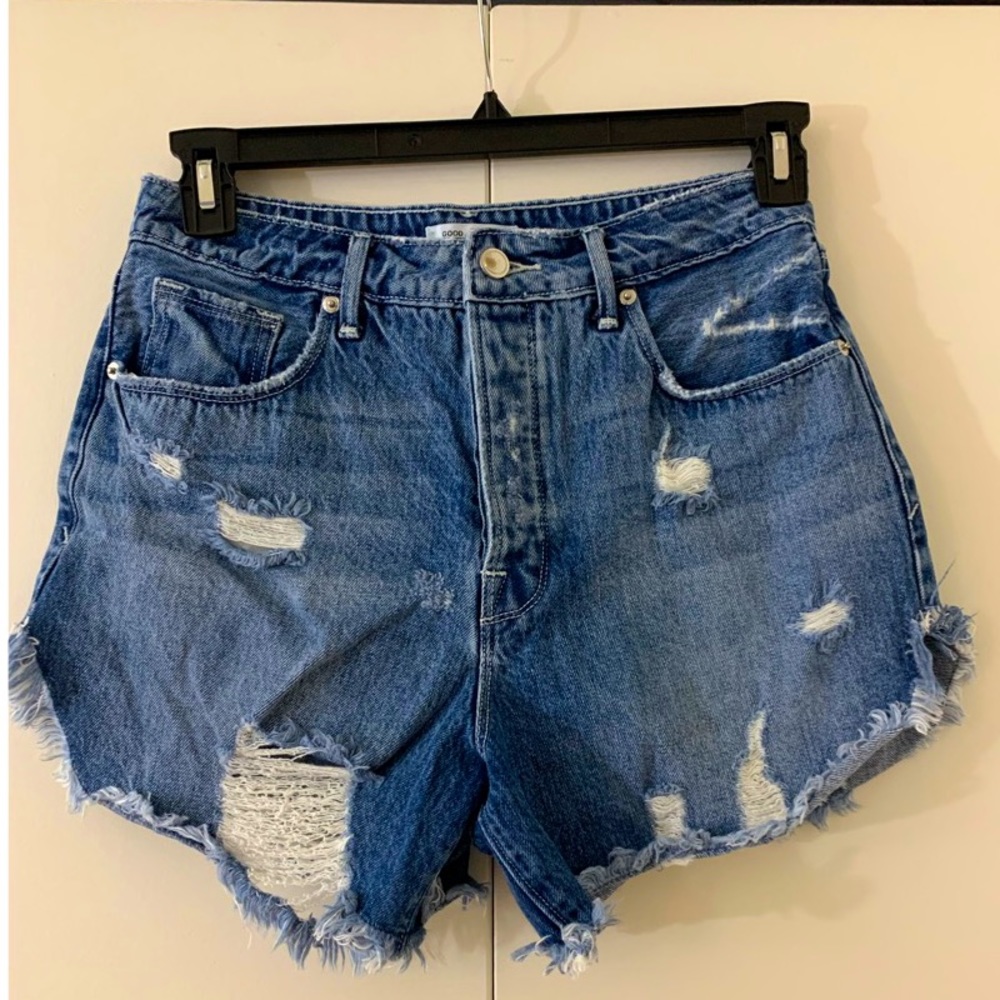 Good American Denim High Waisted Shorts